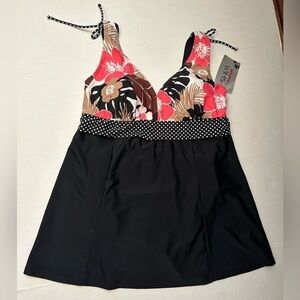 Avenue Swim womens floral print 1 piece dress swim suit size 18 New with tags A5